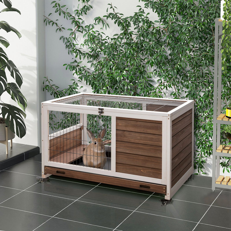 Cage à lapins en bois Pawhut