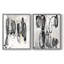 Imprimé encadré gris I-Premium - prêt à accrocher - aucun clou requis - aucun clou requis-382243416-382243397