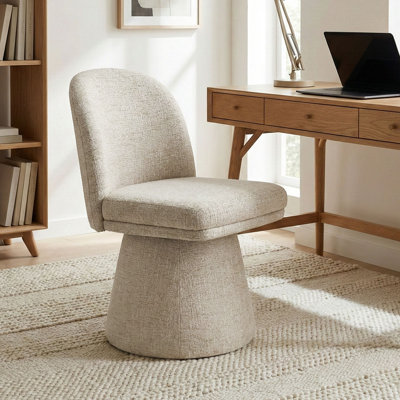 Upholstered Fabric Swivel Office Chair
