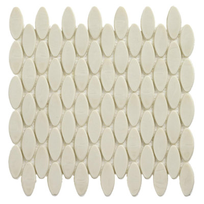 Birch 7/8" x 7/8" Domes Glass Mosaic