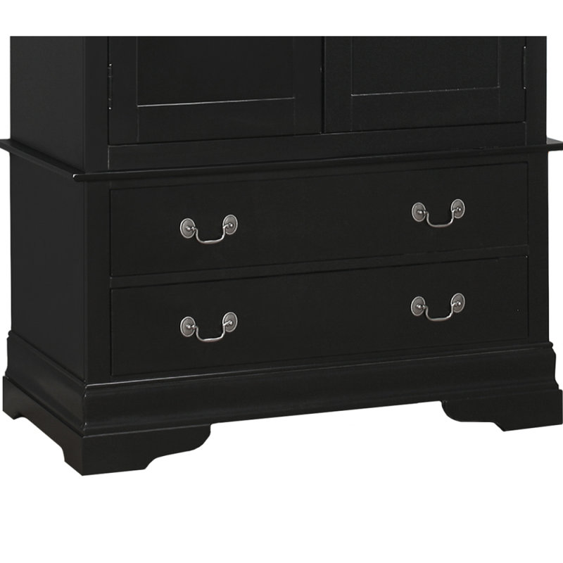 Armoire Glory Furniture Louis Phillipe G3190-A, Noir