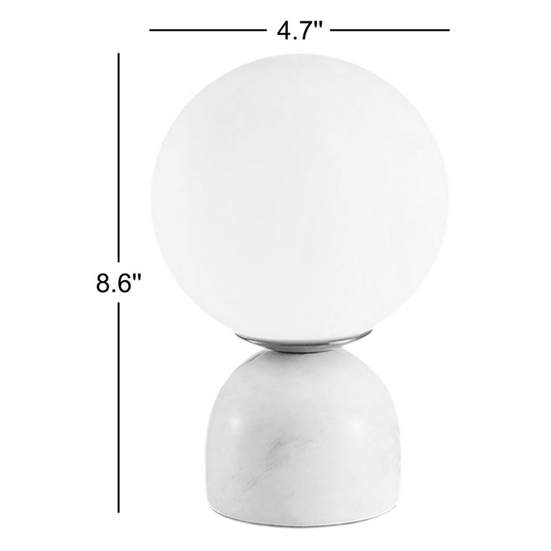 Gysel Marble Novelty Lamp, White