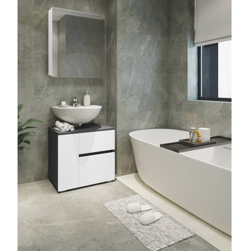 Brylynn Back To Wall Toilet Unit, Anthracite/White
