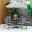 Steel Patio Dining Set Table,