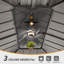 10 pi. L 8 pi. D Pavillon de jardin en aluminium avec toit double en pente-115095278