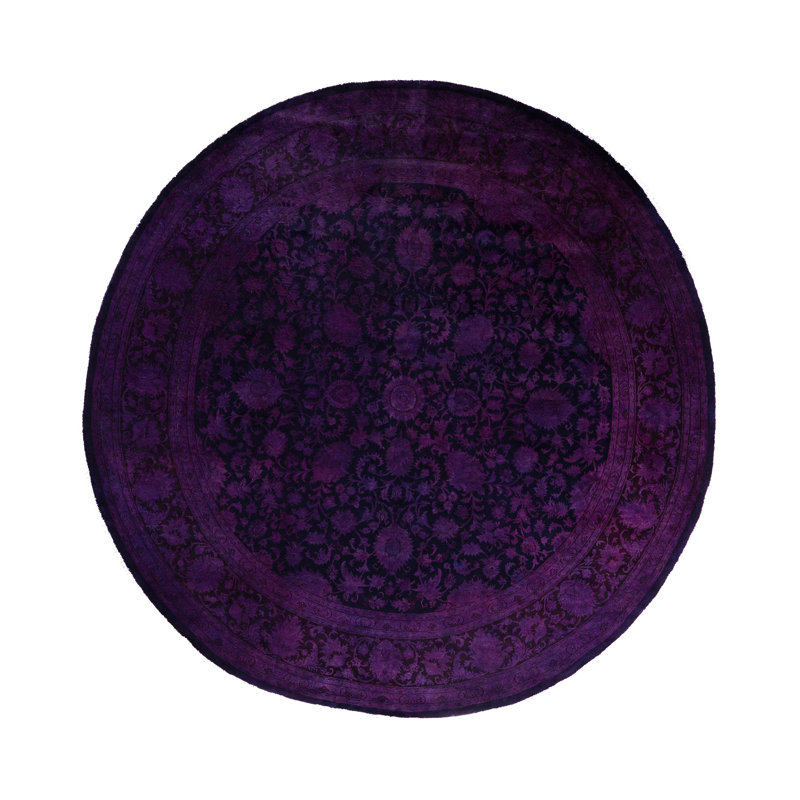 Overdyed One-of-a-Kind 8' 1" x 8' 2" Hand Knotted Area Rug