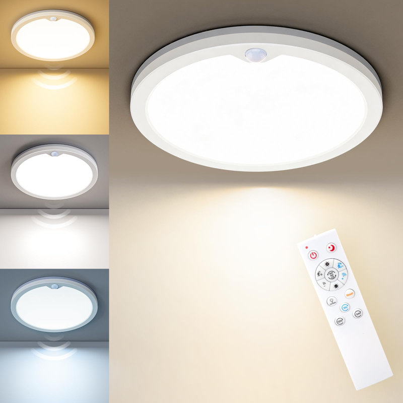 Motion Sensor Ceiling Light with Remote, 1800LM, 3000K-5000K Dimmable