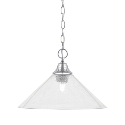 Luminaire suspendu à chaîne avec verre Aeronwen