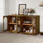 Large armoire avec tablettes de rangement et portes en verre arquées-1596967443