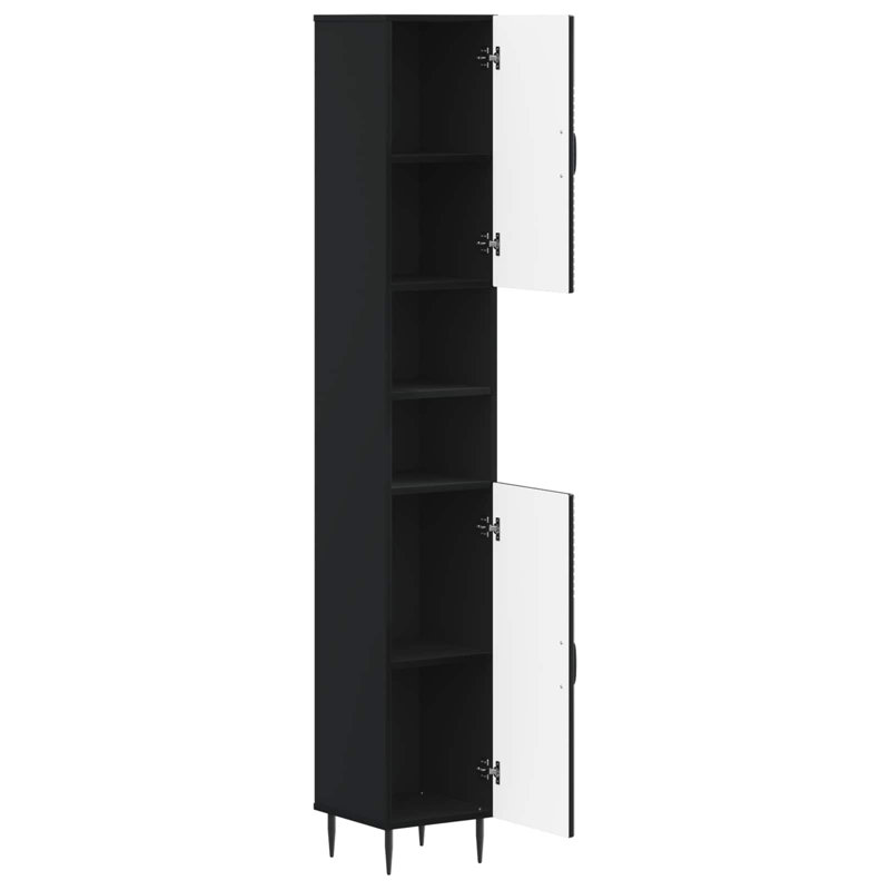 Linen Cabinet, Black