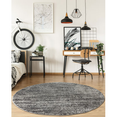 Tapis rayé gris Vanita