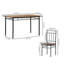 Ensemble de table de salle à manger 7 pièces, table de cuisine rectangulaire en bois rétro et 6 chaises à haut dossier -2095995371-2095995374-2095995375