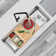Versa STYLISH 45 inch Ledge Workstation Single Bowl Undermount 16G Kitchen Sink with Built in Accessories