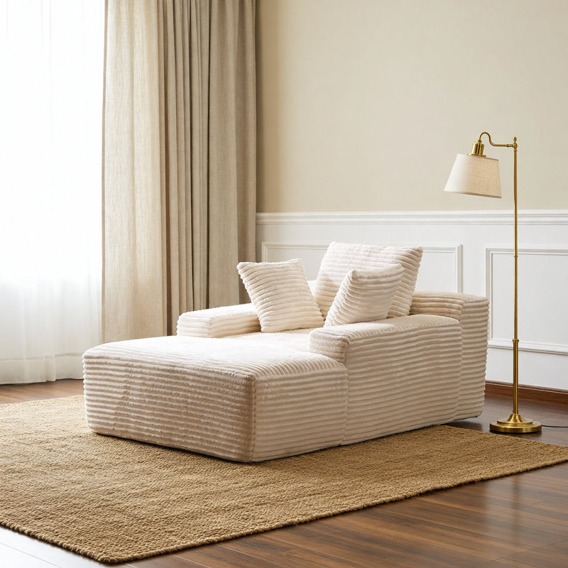 Méridienne surdimensionnée surdimensionnée Cozy Cloud Couch, Blanc