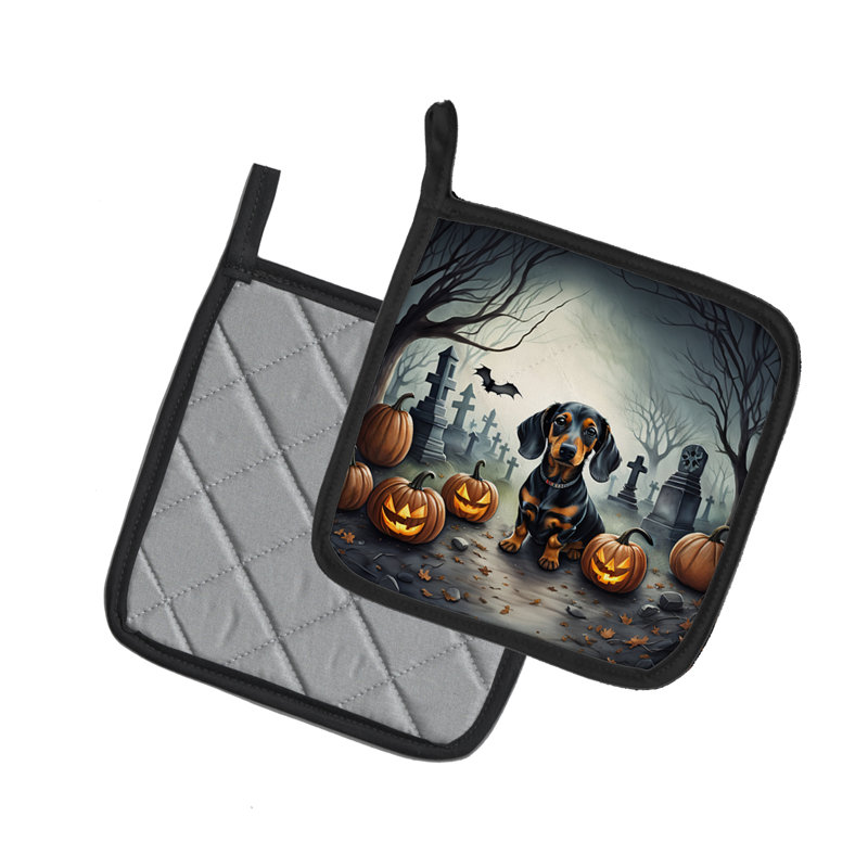 Dachshund Spooky Halloween - paire de poignées
