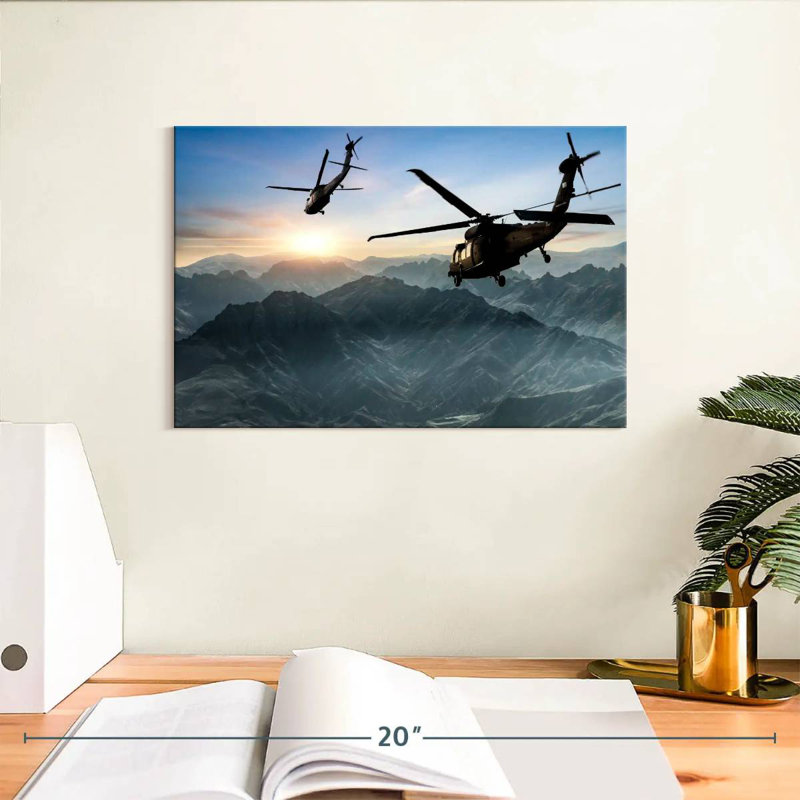 Mait volant des hélicoptères militaires, H 8 po x l 12 po