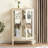 2 Doors Curio Cabinet With And Tempered Glass - Illuminates Your Belongings Lighted Adjustable Shelves Displays-121304008