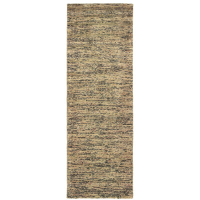 Legends Handmade Tufted Wool/Viscose Gold/Green Area Rug