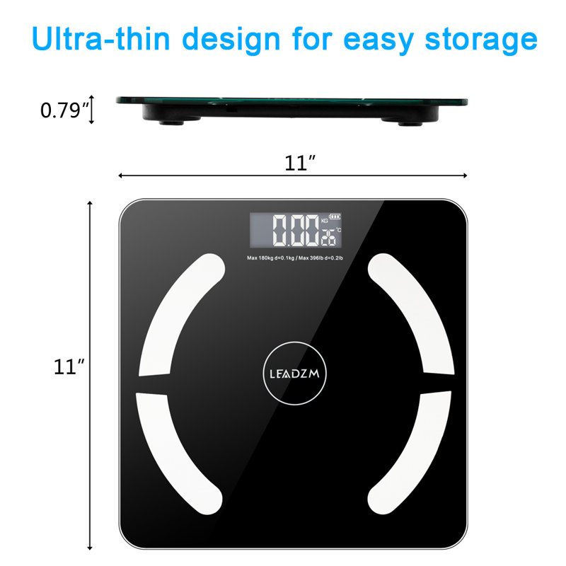 Winado Digital Glass Bathroom Scale with Bluetooth