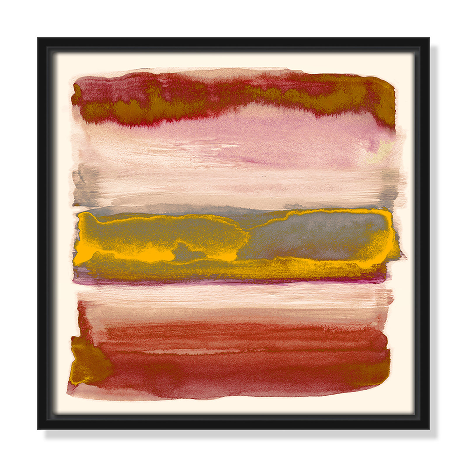 Sky Collection "Yellow Sky II" Print by Nan, 13.5" H x 13.5" W, Black