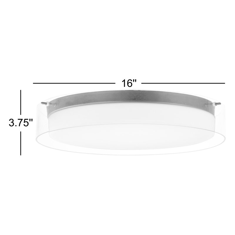 Ashwani Glass LED Flush Mount, Black