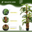 150 cm H Faux Fern Tree Plant in Cement Freestanding  Planter