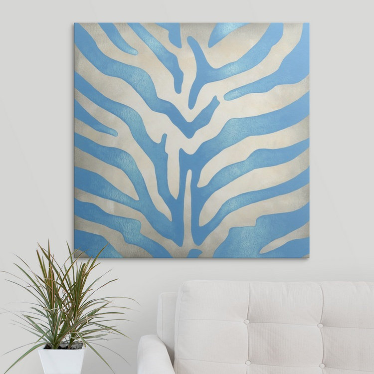 « ii » chariklia zarris, impression Vibrant Zebra, H 35 po x l 35 po x P 1,5 po, Toile