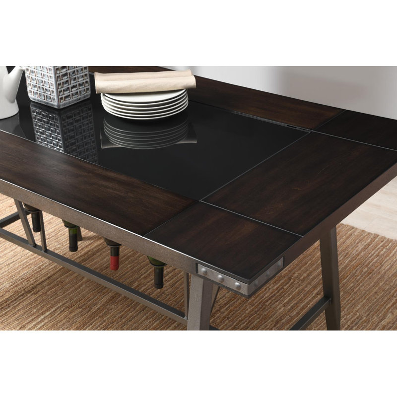 Table à hauteur de comptoir brune