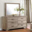 Commode 1 tiroir 6 tiroirs avec quincaillerie noire de style rustique contemporain