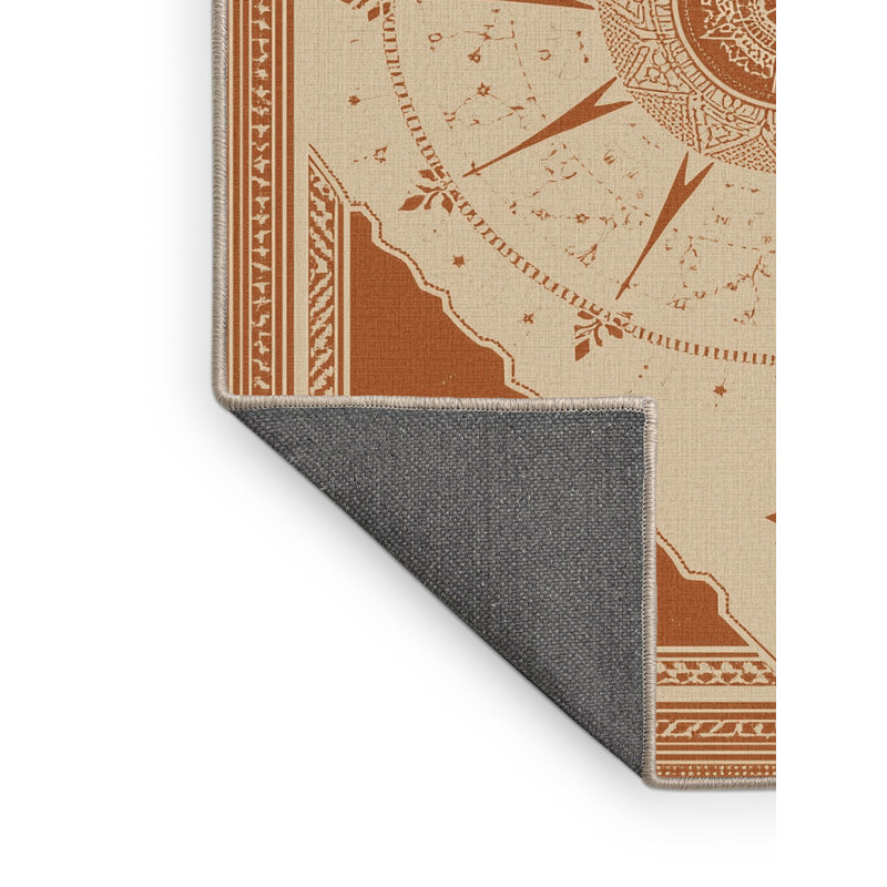Tapis marocain doux et moelleux d'inspiration mondiale Schroeder en brun - reliure beige, 4 x 2
