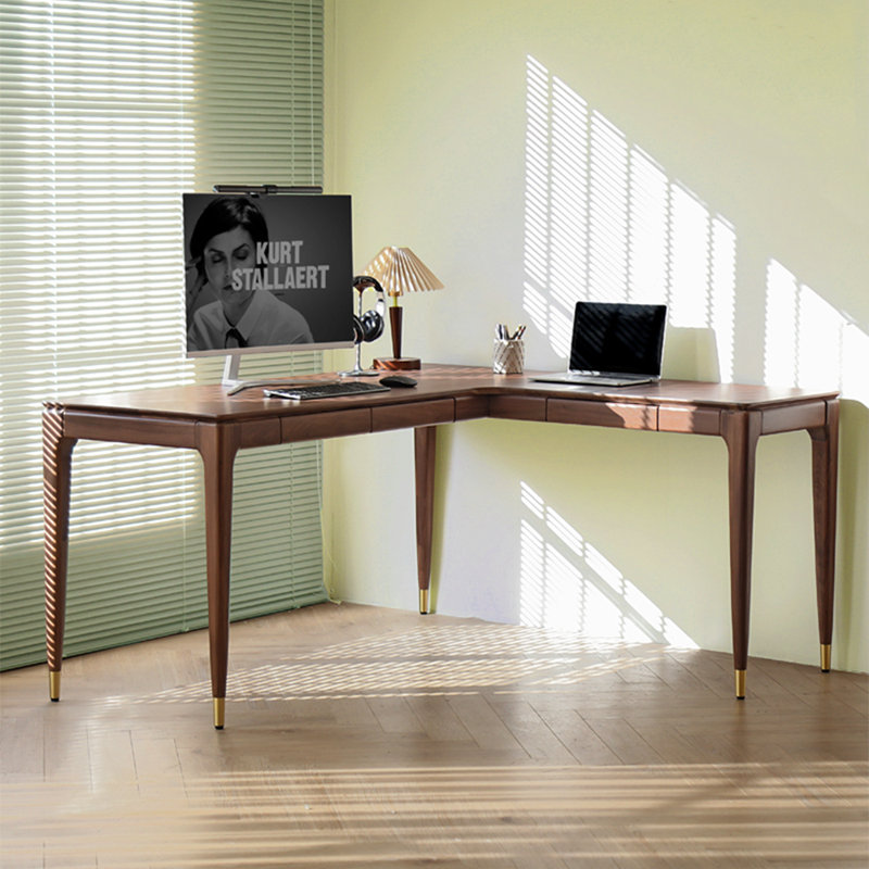 Bureau d'angle de style moderne, H 29,53 po x l 62,99 po x P 47,24 po