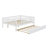 Wood Daybed With Trundle And Fence Guardrails-1255927857