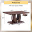 Table basse rectangulaire en bois aggloméré à motif d'autocollants moderne et minimaliste. Ajoutez une atmosphère calme et confortable à votre maison. Table basse en MDF (table incluse seulement)