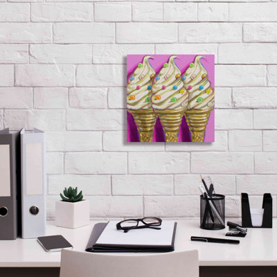 'Ice cream faces' by Howie Green, Canvas Wall Art