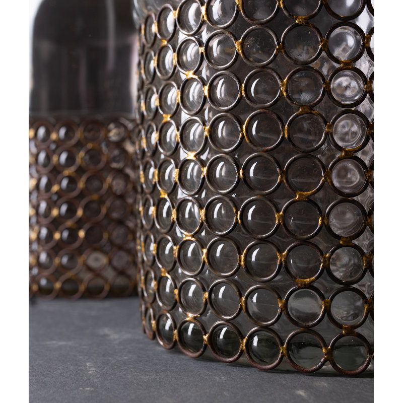 Vase de table en verre Rohnda, H 15 po x l 7 po x P 7 po