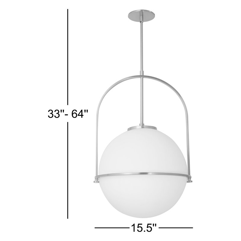 Luminaire suspendu sphère 1 lumière Paola, Laiton vieilli