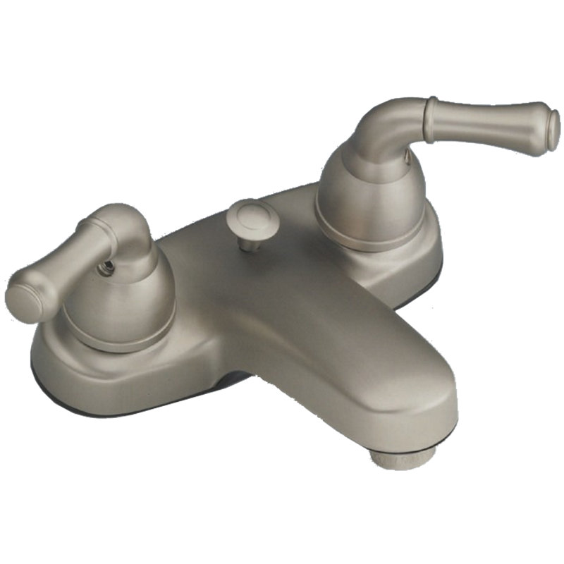 Ensemble de drain pour robinet de salle de bain à 2 poignées Banner, Nickel brossé, Non