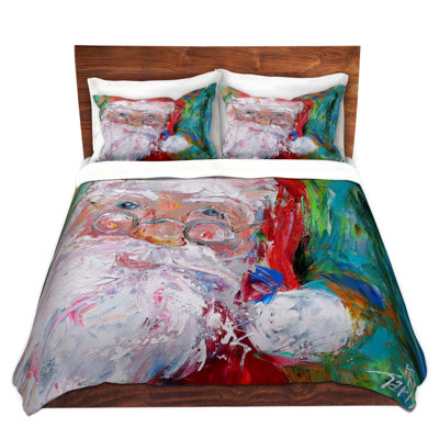 DiaNoche Twin Duvet Cover Sets Microfiber by Karen Tarlton - Santa 2
