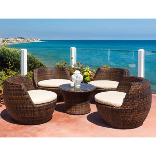 4 - Person Patio Conversation Set with Cushions