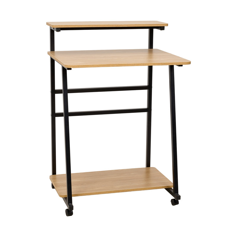 3-Tier Computer Desk with Wheels
