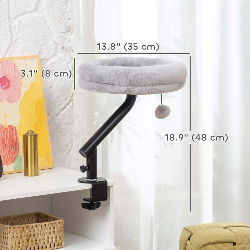 Lit de bureau pour chat à hauteur réglable à 360 ° pour le travail à domicile
