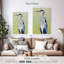 Héron bleu sur fond vert II-108450494