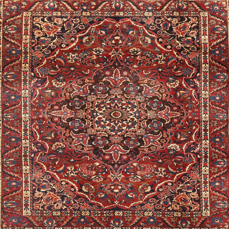 Aquarius Oriental Indoor Rug, Square 5'