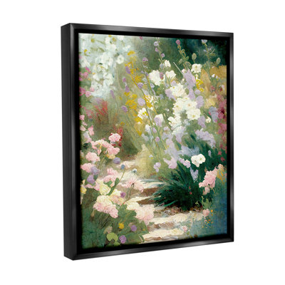 «Garden Flower Path Floater Frame» par Gina Kelly sur