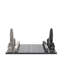 Chess Set Stainless Steel SAN FRANCISCO with Wood Map Board