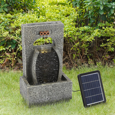 Outdoor Urn Fountain with Lights