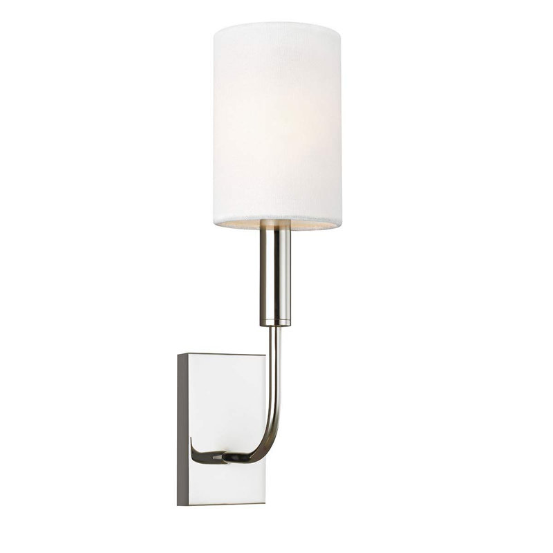 Reign Armed Sconce, Polished Nickel