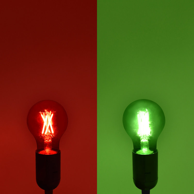 4,5 W (équivalent à 60 W), ampoule à DEL Edison A19, culot moyen E26 (standard), Orange