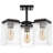 Dugway Glass Semi Flush Mount