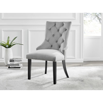Edward Luxury Tufted Velvet Upholstered Dining Chairs Classic Design by East Urban Home